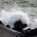 Waves crash on Plymouth Hoe, Uni: Totnes and Dartmoor Pasties, Devon - 2nd March 1989