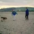 Marty, Dave and Kate, Uni: Wembury and Slapton, Devon - 18th March 1989