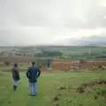 Angela and Andy Dobie look out over Dartmoor, Uni: A Trip To Glasgow and Edinburgh, Scotland - 15th May 1989