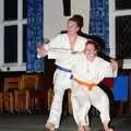 Andy Dobie's Jiu Jitsu group are doing a demonstration in Shelly Hall, Uni: Riki's Barbeque and Dobbs' Jitsu, Plymouth, Devon - 2nd June 1989