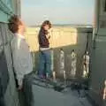 Andrew tries to keep out of the way, Uni: Views From St. Peter's Church Tower, Wyndham Square, Plymouth, Devon - 15th June 1989