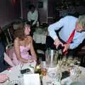 Caroline's geezer pours some fizz, Uni: The BABS End-of-Course Ball, New Continental Hotel, Plymouth - 21st June 1989