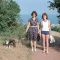 Angela and Jane pause for a photo, Uni: A Trip to the Riviera and Oberon Gets New Shoes, Torquay and Harbertonford, Devon - 3rd July 1989