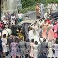 The crowds see the bride and groom off, Uni: Risky Business, A Wedding Occurs and Dave Leaves, Wyndham Square, Plymouth - 15th July 1989