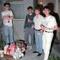 Basement barbeque action, Uni: Risky Business, A Wedding Occurs and Dave Leaves, Wyndham Square, Plymouth - 15th July 1989