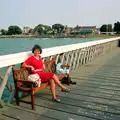 Angela on Yarmouth Pier, Back from Uni: Yarmouth, Alum Bay and Barton-on-sea, Hampshire - 23rd July 1989