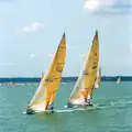 Neck-and-neck sailing, Back from Uni: Yarmouth, Alum Bay and Barton-on-sea, Hampshire - 23rd July 1989