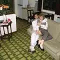 Sean, Maria and a scary carpet in The Stables, Mother, Mike and Sean Visit, Stuston, Suffolk - 1st September 1989