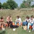 It's a tea break for the grape pickers, Harrow Vineyard Harvest and Wootton Winery, Dorset and Somerset - 5th September 1989