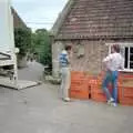 Mike checks over the grapes, Harrow Vineyard Harvest and Wootton Winery, Dorset and Somerset - 5th September 1989