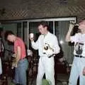 Phil toasts his novelty sheep, Chris and Phil's Party, Hordle, Hampshire - 6th September 1989