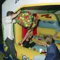 Hamish adds more balls to the bouncy castle, Chris and Phil's Party, Hordle, Hampshire - 6th September 1989