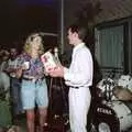 Phil gets a present, Chris and Phil's Party, Hordle, Hampshire - 6th September 1989