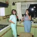 In the kitchen, with a massive 80s video camera, Chris and Phil's Party, Hordle, Hampshire - 6th September 1989