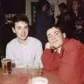 John Stuart and Dave Masterson in the bar, Uni: Graduation Day, The Guildhall, Plymouth, Devon - 30th September 1989