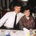 Karl Huggins and Kelly, BPCC Printec Christmas Do, Harleston Swan - 15th December 1989