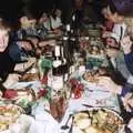 A table full of food, BPCC Printec Christmas Do, Harleston Swan - 15th December 1989