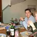Barney sticks his tongue out, Late Night, and Christmas with the Coxes, Needham, Norfolk - 25th December 1989