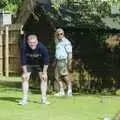 Ian does a bit of fielding, Colin and Jill's Barbeque, Suffolk - 28th May 2000