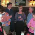 Phil and his wife chat to John Willy, Jenny's 50th at The Swan Inn, Brome, Suffolk - 14th May 2002