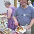 Marc gets some grub, Golden Jubilee Celebrations, The Village Hall, Brome, Suffolk - 4th June 2002