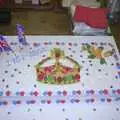 The jubilee cake, Golden Jubilee Celebrations, The Village Hall, Brome, Suffolk - 4th June 2002