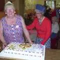 The cake is cut, Golden Jubilee Celebrations, The Village Hall, Brome, Suffolk - 4th June 2002