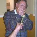 Cyril Hammond plays some harmonica, Golden Jubilee Celebrations, The Village Hall, Brome, Suffolk - 4th June 2002