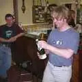 Marc gets some fizz, Golden Jubilee Celebrations, The Village Hall, Brome, Suffolk - 4th June 2002