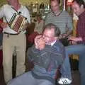 DH is on the spoons, Golden Jubilee Celebrations, The Village Hall, Brome, Suffolk - 4th June 2002