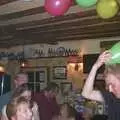 There are a load of balloons stuck to the ceiling, Neil's 30th Birthday at the Swan Inn, Brome, Suffolk - 5th April 2003