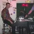 Nosher at the keys in the Cider Shed, Longview and The BBs, Norwich and Banham, Norfolk - 4th July 2003