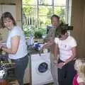 There's a queue to fill up water bombs, A Rabbit Barbeque, Dairy Farm, Thrandeston - 14th September 2003