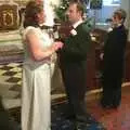 Sis and Matt exchange vows, Sis's Nearly-Christmas Wedding, Meavy, Dartmoor - 20th December 2003