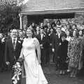 A group photo outside St. Peter's, Sis's Nearly-Christmas Wedding, Meavy, Dartmoor - 20th December 2003