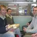 Jimmy gets his stash of sausage rolls out, Mikey-P's Stag Weekend, Amsterdam, Netherlands - 5th March 2004