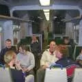 The gang on the train from Manningtree, Mikey-P's Stag Weekend, Amsterdam, Netherlands - 5th March 2004