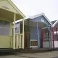 Damaged beach huts, Moping in Southwold, Suffolk - 3rd April 2004