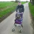 Andy's on buggy duty, Jess's Post-Birthday Barbeque and a Walk Around Pulham - 4th April 2004