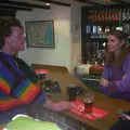 Wavy chats at the bar, The BSCC Easter Bike Ride, Thelnetham and Redgrave, Suffolk - 10th April 2004