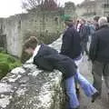 Suey peers over a wall, A Trip Around Leeds Castle, Maidstone, Kent - 9th May 2004