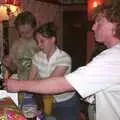 Wavy at the bar in The Swan, Wavy's Birthday at the Swan Inn, Brome, Suffolk - 24th May 2004