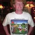 Wavy proudly models his new teeshirt, Wavy's Birthday at the Swan Inn, Brome, Suffolk - 24th May 2004