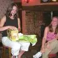 Jen wins the parcel, Wavy's Birthday at the Swan Inn, Brome, Suffolk - 24th May 2004