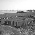 The skeleton of an old hut, like a sea-henge, Mother and Mike Visit, Aldringham, Suffolk - 26th May 2004