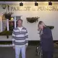 Mike and Mother outside the pub, Mother and Mike Visit, Aldringham, Suffolk - 26th May 2004