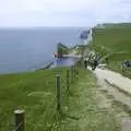 Walking back on the steep cliff path, Corfe Castle Camping, Corfe, Dorset - 30th May 2004