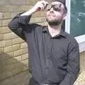 Craig's got his special eclipse glasses on, A Transit of Venus and a Front Garden Barbeque, Brome - 11th June 2004