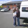 Clare and Mike have a snog, A Trip to Alton Towers, Staffordshire - 19th June 2004