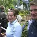 Clare and Phil queue up for Oblivion, A Trip to Alton Towers, Staffordshire - 19th June 2004